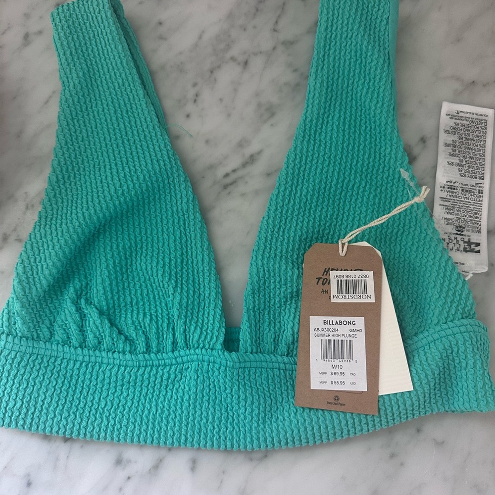 Billabong Aqua Textured Swim Top